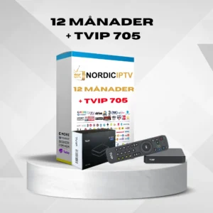 12 Månaders IPTV Abonnemang + TVIP 705 Box